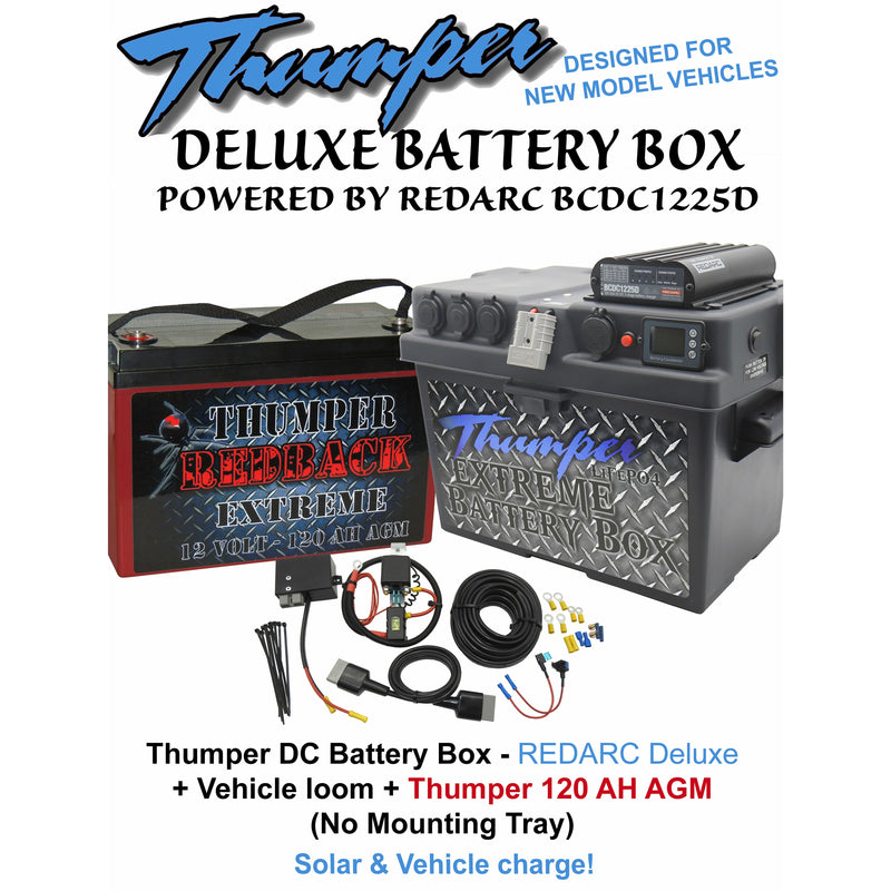 Thumper REDARC DELUXE DC Battery Box BCDC1225D | Multi-Chemistry | Low Voltage - Home of 12 Volt Online