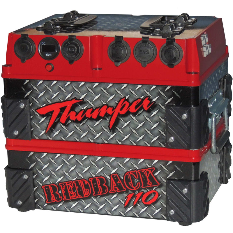Thumper 'Redback' 110 AH Battery Pack (Dual Battery) | Bonus 7 Amp Charger - Home of 12 Volt Online
