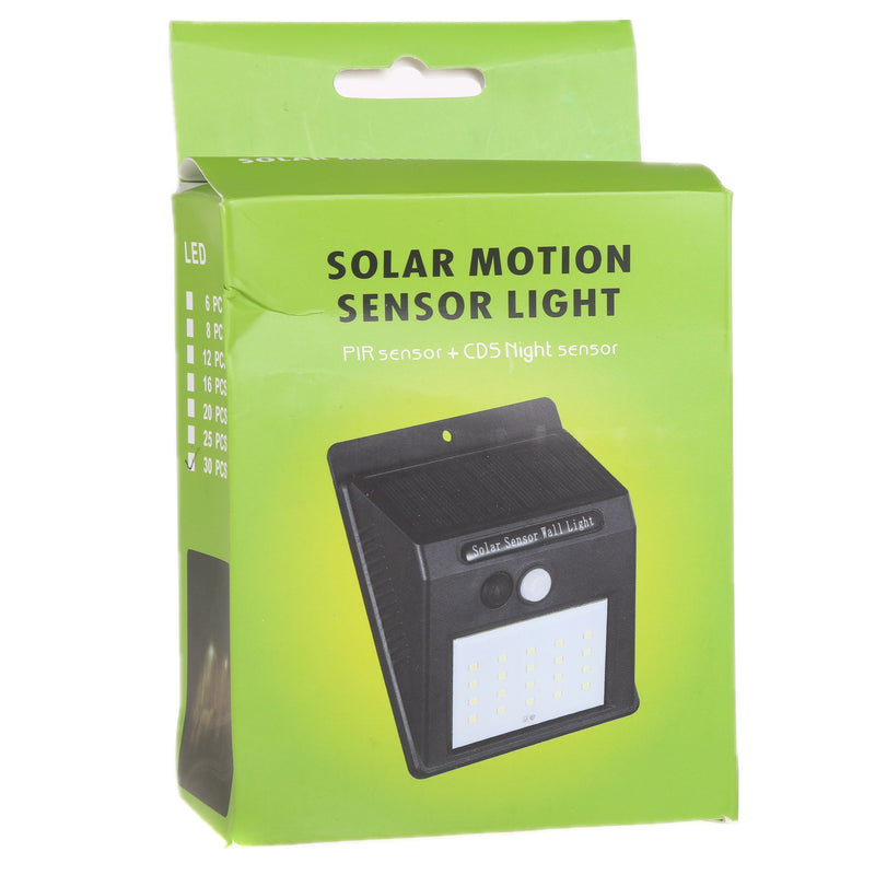 LED Solar Sensor Wall Light 30LEDs PIR + CDS Motion | SSL - Home of 12 Volt Online