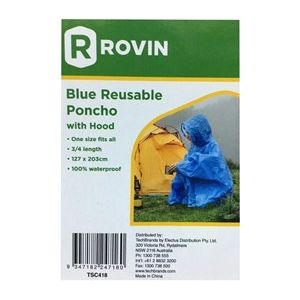 Blue Reusable Poncho | TSC418 - Home of 12 Volt Online