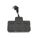 240 Volt AC power board three outlet switches and USB outlet