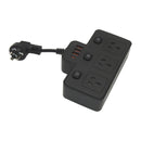 240 Volt AC power board three outlet switches and USB outlet