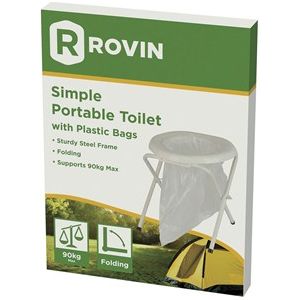 Folding Toilet With Plastic Bags | TPM027 - Home of 12 Volt Online