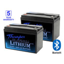 2 x Thumper Lithium 160 AH Platinum LiFePO4 batteries & 2 x Storage boxes