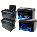 2 x Thumper Lithium Platinum 100 AH LiFePO4 batteries & 2 x Storage boxes