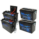 2 x Thumper Lithium 100 AH Standard LiFePO4 Battery & 2 x Storage boxes