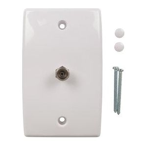 Flushmount 75 Ohm TV Wall Socket with F-Rear Connection | LT3065 - Home of 12 Volt Online
