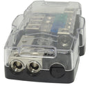 4 way mount / In line MIDI Fuse Holder with ground | 4 x 60 Amp Fuse included | M4W+G - Home of 12 Volt Online