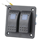 2 Way Illuminated Blue Rocker Switch Panel