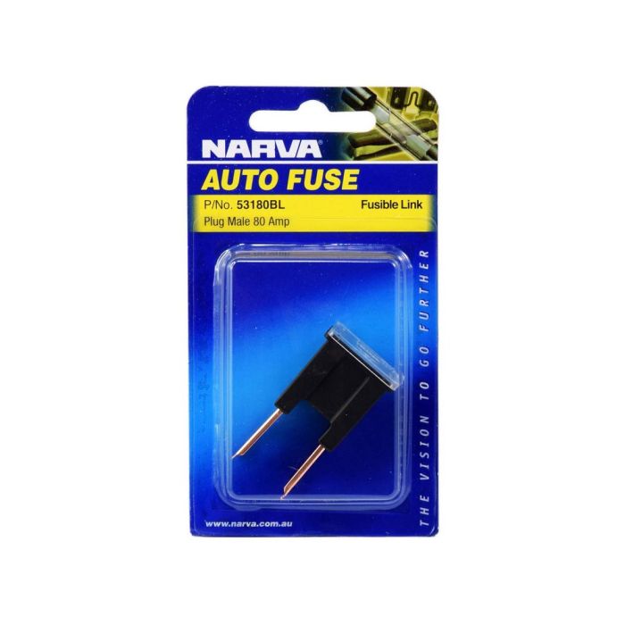 Narva 80 AMP Black Male Plug in Fusible Link | 53180BL - Home of 12 Volt Online