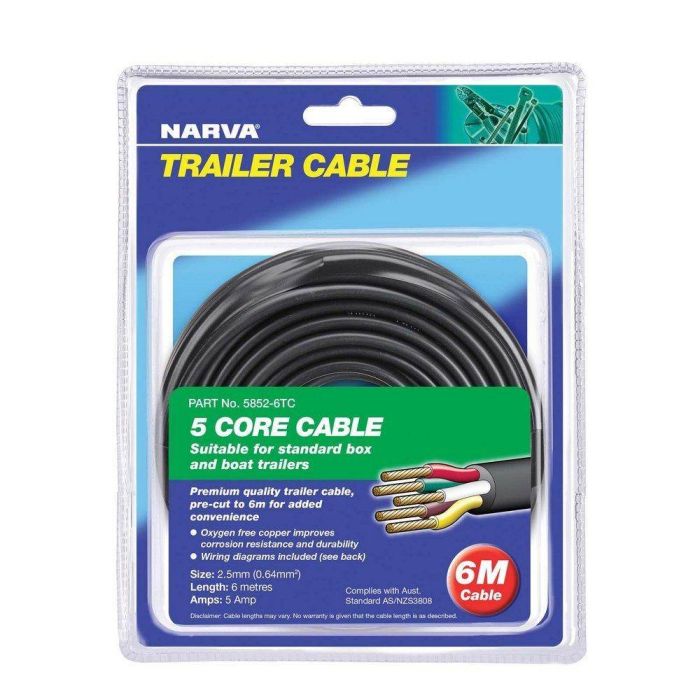 5A 2.5MM 5 Core Trailer Cable 6MT | 5852-6TC - Home of 12 Volt Online
