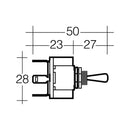 Narva On/Off/On Metal Toggle Switch with On/Off/On Tab | 60061BL - Home of 12 Volt Online