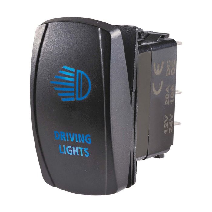 Narva 12/24V Off/On LED Illuminated Sealed Rocker Switch "Driving Lights" Symbol (Blue) | 63220BL - Home of 12 Volt Online
