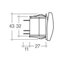 Narva 12/24V Off/On LED Illuminated Sealed Rocker Switch "Roof Lights" Symbol (Blue) | 63226BL - Home of 12 Volt Online