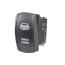 12/24V Off/On LED Illuminated Sealed Rocker Switch with "Winch Power" Symbol (Red) | 63236BL