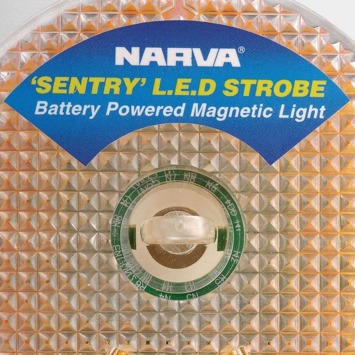 Narva Sentry L.E.D Battery Powered Strobe (Amber) with Magnetic Base | 85320A - Home of 12 Volt Online