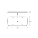 9-33V Rectangular Saturn Rectangular L.E.D Interior Lamp with Touch Sensitive On/Dim/Off S | 87512