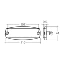 Narva 9-33 Volt Model 17 L.E.D Side Marker or External Cabin Marker Lamp (Amber) | 91700BL - Home of 12 Volt Online