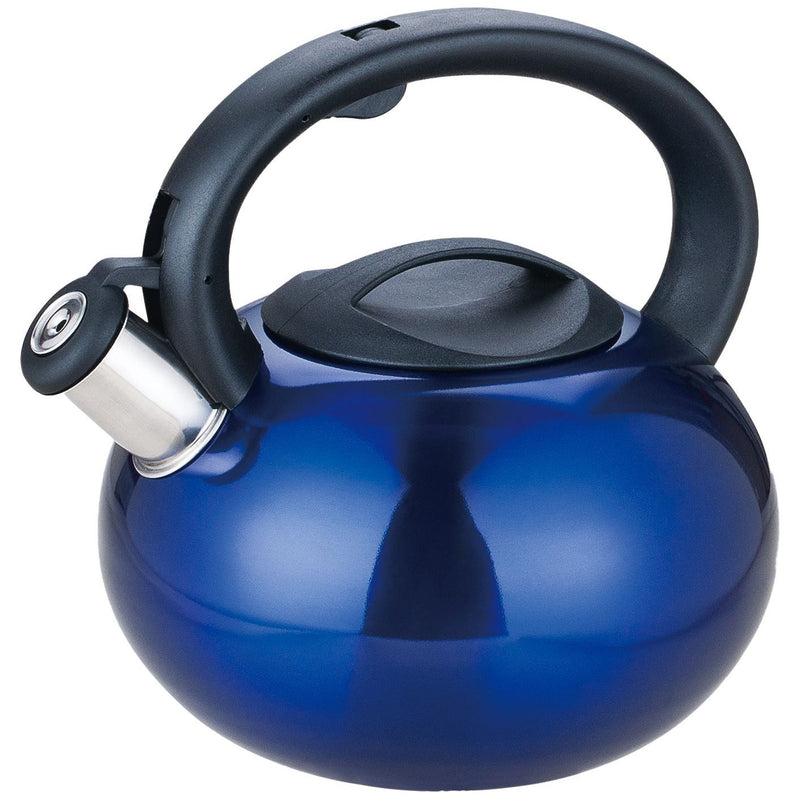 Royal Deluxe Stainless Steel Whistling Kettle 2.5L BLUE | 0379 - Home of 12 Volt Online
