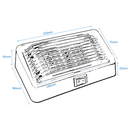 12V LED Awning Light With Switch Clear Lens - Black