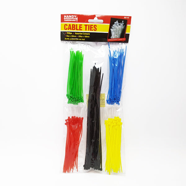 Handy Hardware Coloured Cable Ties 250pcs | 96145 - Home of 12 Volt Online