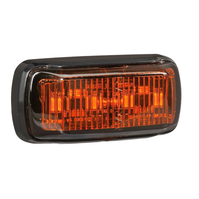 Narva 9–33 Volt LED Side Marker Lamp (AMBER) W Black Deflector Base, 0.5M CABLE | 96422
