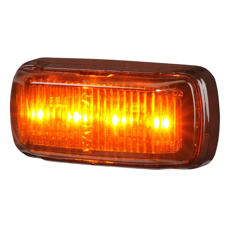 Narva 9–33 Volt LED Side Marker Lamp (AMBER) W Black Deflector Base, 0.5M CABLE | 96422