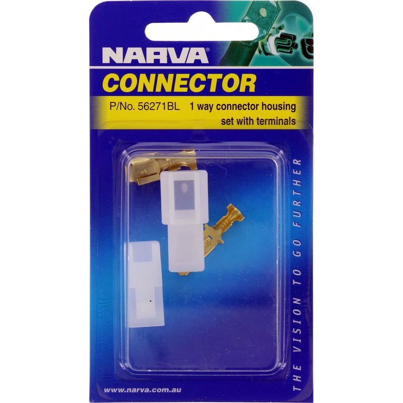 Narva 1 Way Male Quick Connector Housing | 56271BL | Home of 12 Volt Online