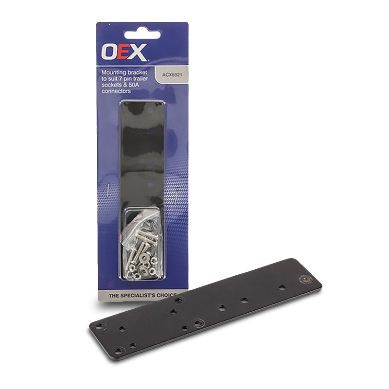 Mounting Plate For 7 Pin Flat Trailer Socket & 50A Anderson Connector | ACX6921 - Home of 12 Volt Online
