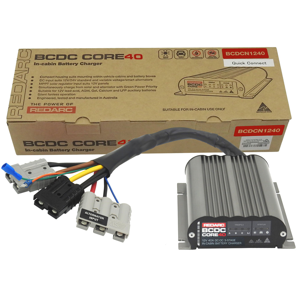 Bcdc Core Redarc BCDC CORE 'In-Cabin' 40A DC Quick Connect Battery Charger | In
