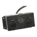 Control Box with 2 x Cigarette + Volt meter   CB-2CV