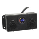 Control Box with 2 x Cigarette + Volt meter   CB-2CV