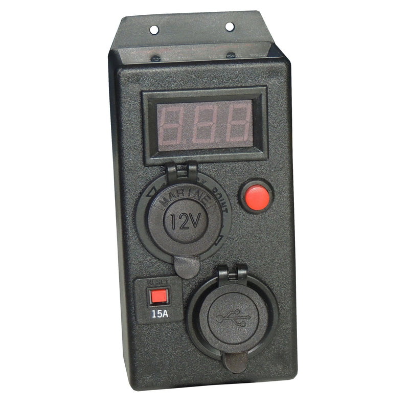 12 Volt / 24 Volt Control Box (Accessory) Volt meter - Cigarette + USB - Home of 12 Volt Online