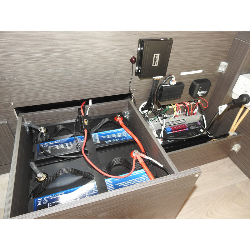 Lithium battery installed in stand alone system for caravan