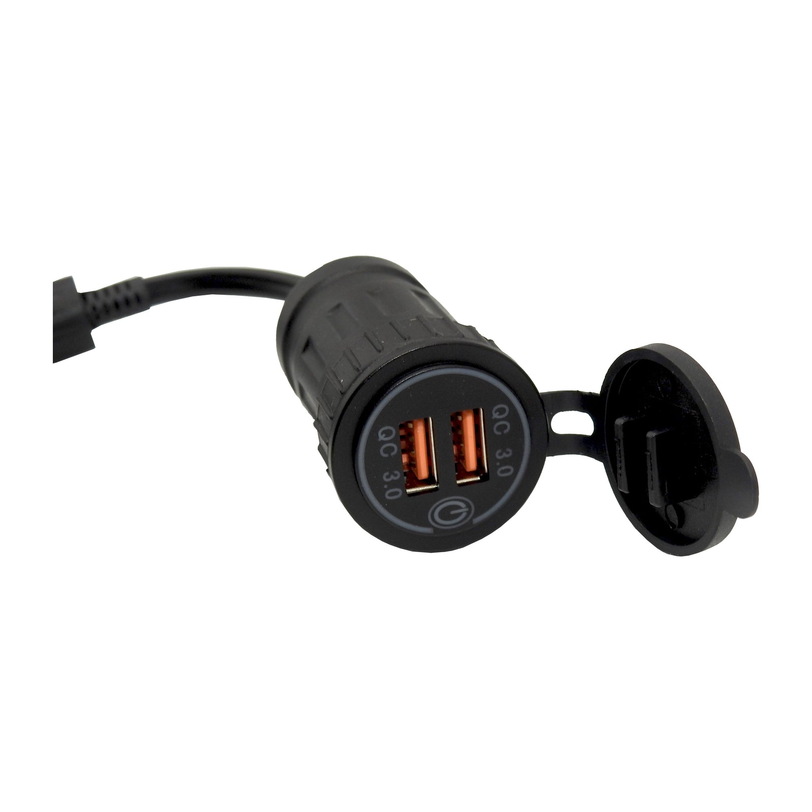 Male Engel Plug to Dual USB outlet Boot Adaptor