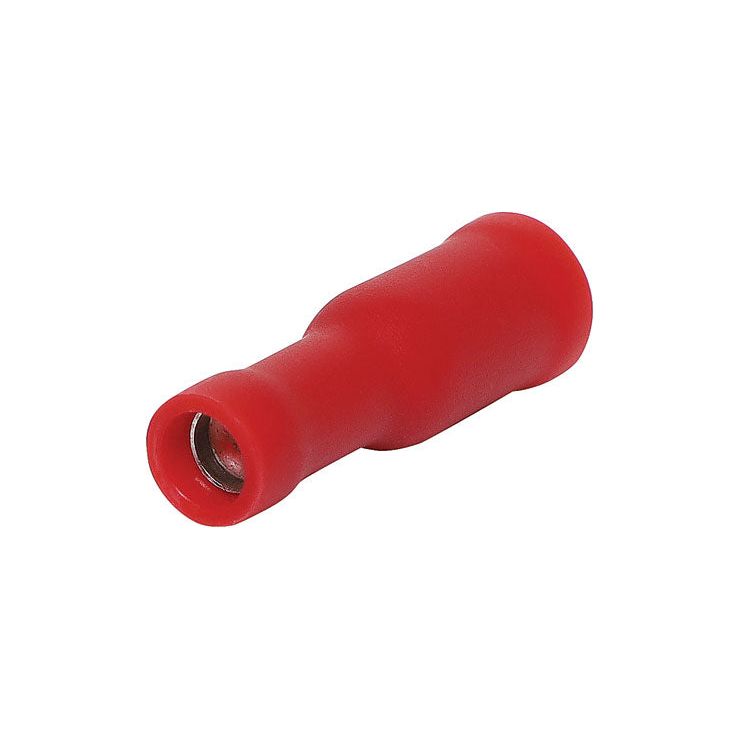 Red 4mm Female Bullet Crimp Pk 100 | H2122B - Home of 12 Volt Online