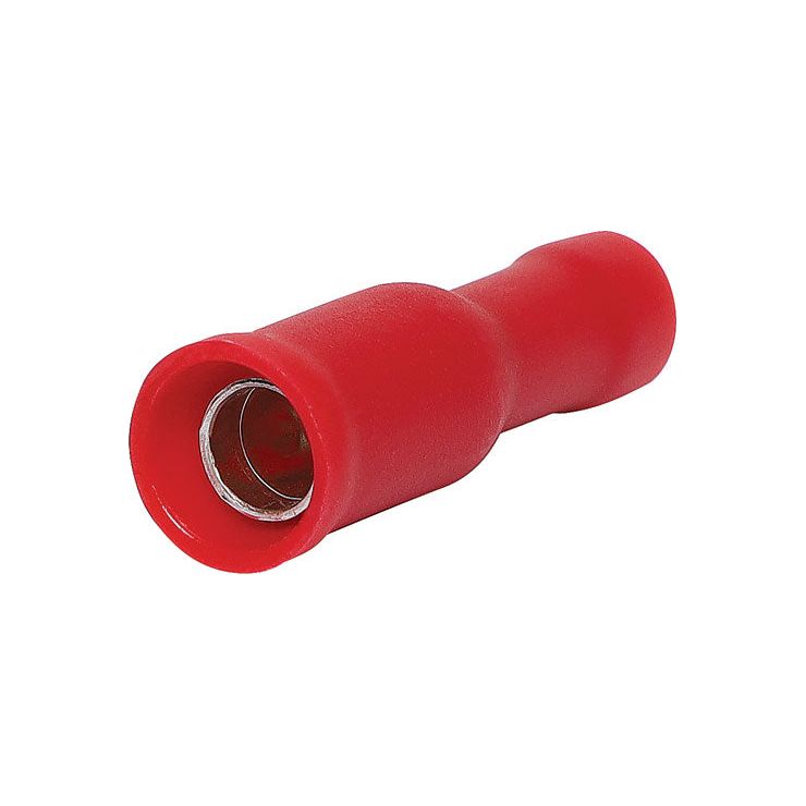 Red 4mm Female Bullet Crimp Pk 100 | H2122B - Home of 12 Volt Online