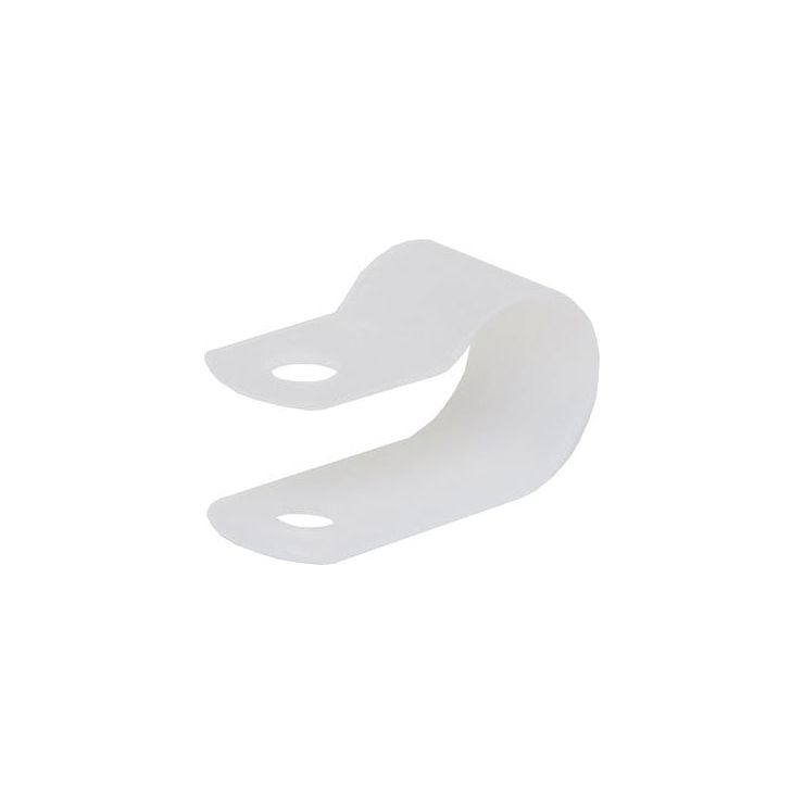 9.5mm P-Clip Cable Clamp (White) Pk 10 | H4221A - Home of 12 Volt Online