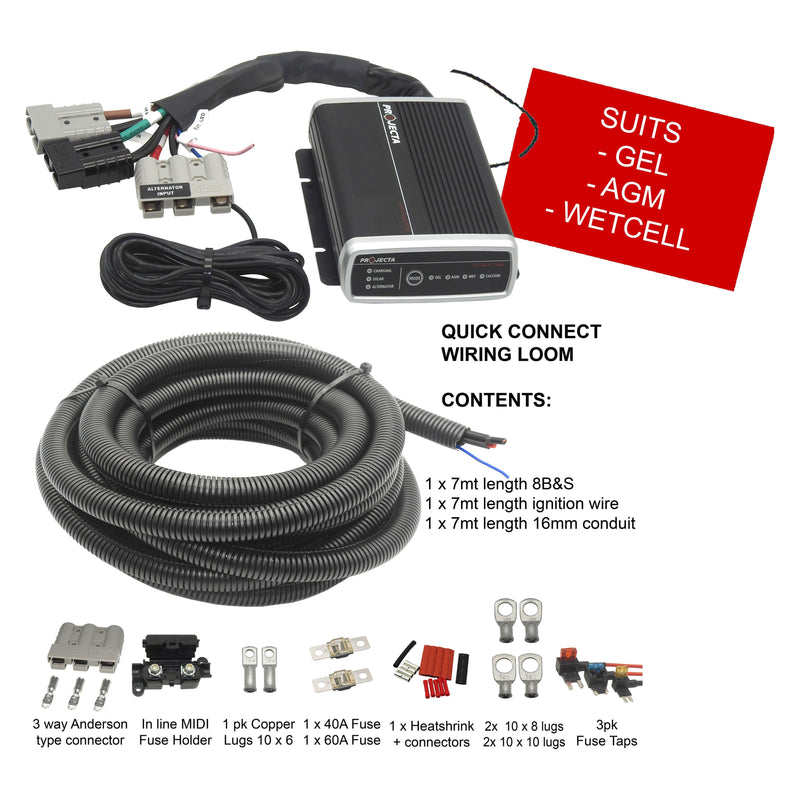 Projecta QUICK CONNECT IDC25QC DCDC In Vehicle Battery and Solar charger 25Amps - Home of 12 Volt Online