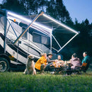 Luxury Awnings 1050W or 850W Flexible Solar Awning 16ft or 12ft / Black or Silver