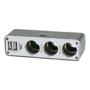 Triple Car Accessory Socket Adapter With USB | M8606 - Home of 12 Volt Online