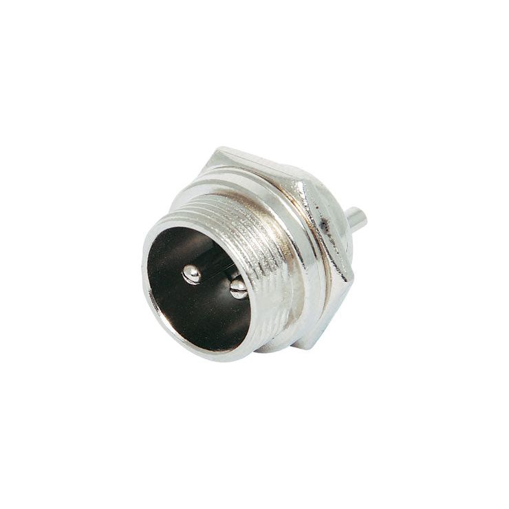 2 Pin Male Chassis Mount Connector | P0953 - Home of 12 Volt Online