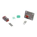 2-pin 13A IP68 Weatherproof Flange Mount Deutsch Connector