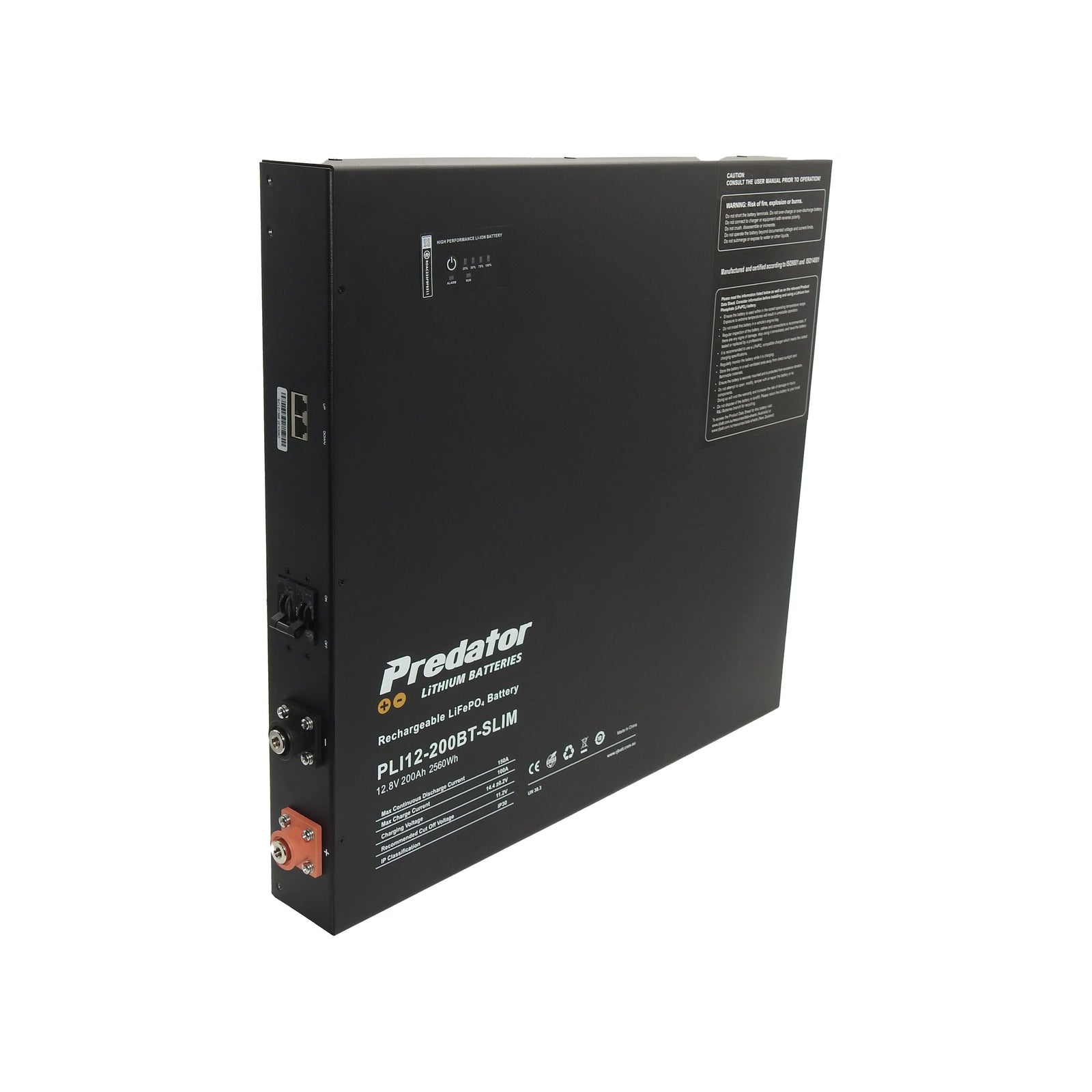 Complete pack Predator 200AH LIFEPO4 Slimline Battery Projecta PDC25 C