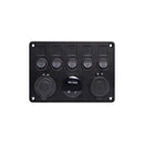 6 Way Switch Panel With Meter/ USB/ Cig Socket