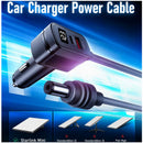 Starlink Mini 3mt Cigarette power cable 12-24V QC with USB-A + USB-C   SL-CUV