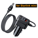 Starlink Mini 3mt Cigarette power cable 12-24V QC with USB-A + USB-C   SL-CUV