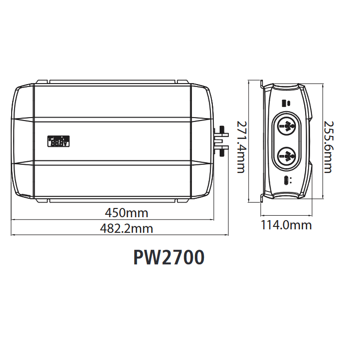 Projecta 12 Volt 2700W 12V Pure Sine Wave Inverter | PW2700 - Home of 12 Volt Online