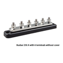 Victron Stainless Steel Busbar 250Amp 6 Post with Cover | VBB125060020 - Home of 12 Volt Online