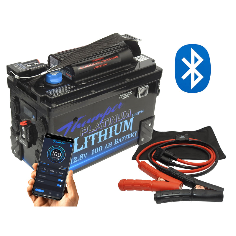 Thumper Lithium 100 AH Battery Hub JUMP START Bluetooth | TBH100RD-JS